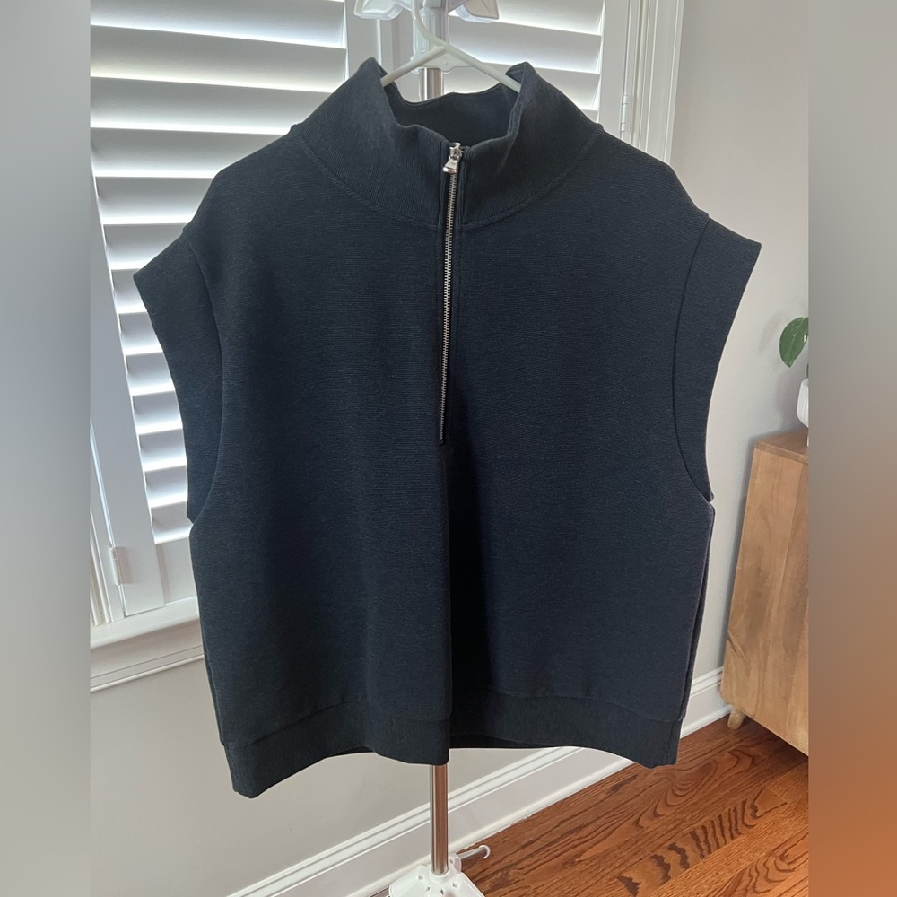 CALIA by Carrie Underwood Black Sleeveless Quarter-Zip Top